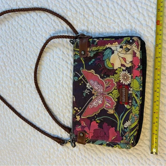 RARE Sakroots Floral Butterfly Crossbody Convertible Bag - Picture 5 of 11